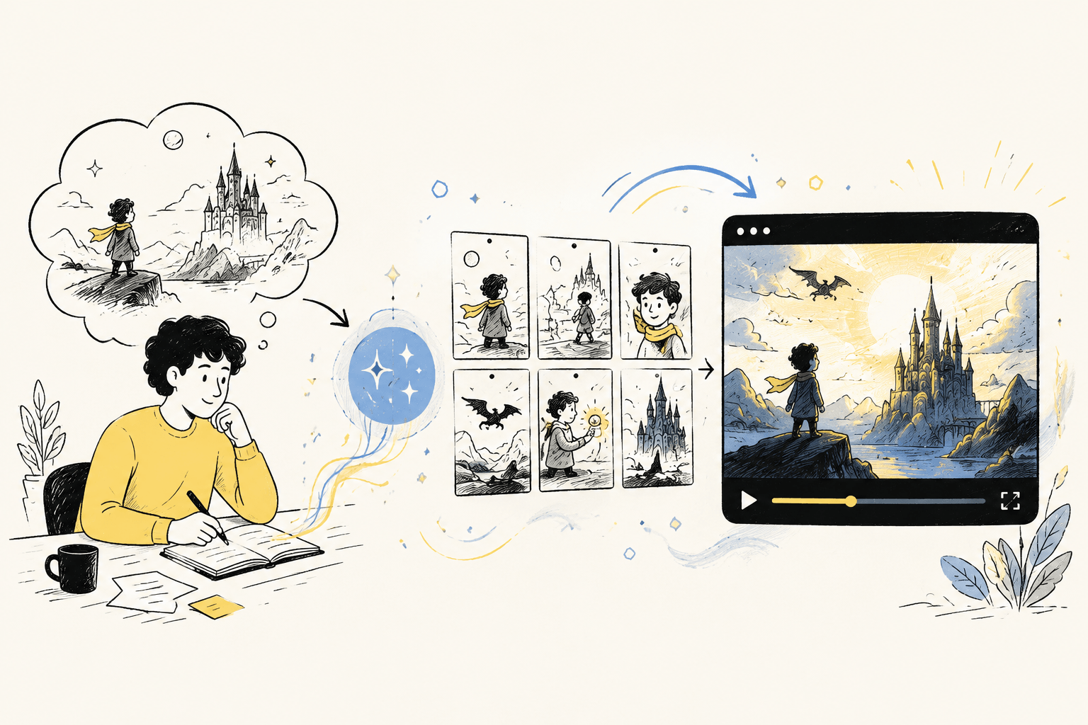 Seedance2Videos storyboard-to-video illustration